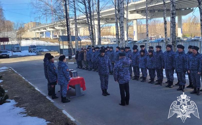В Петрозаводском отделе вневедомственной охраны Росгвардии состоялось торжественное построение