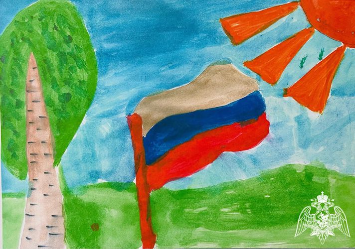 В региональном управлении Росгвардии состоялся конкурс рисунков ко Дню России
