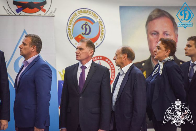 В Карелии руководство Росгвардии приняло участие в церемонии открытия всероссийского турнира «Динамо» по боевому самбо
