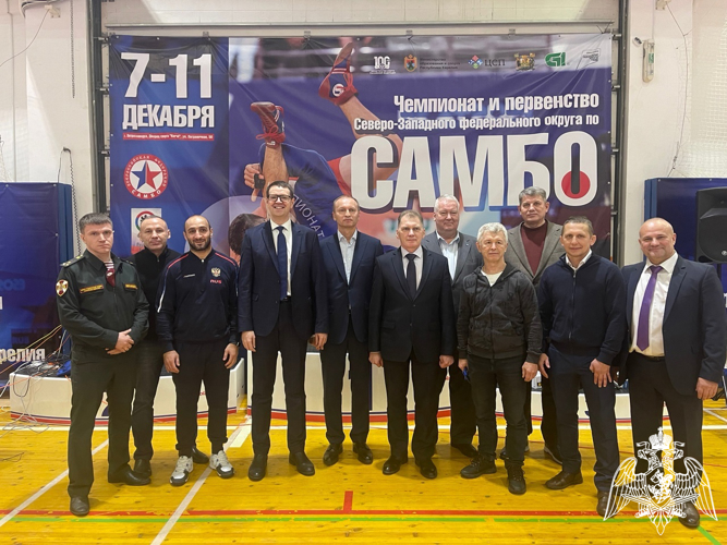 В Карелии руководство Росгвардии посетило Чемпионат и Первенство Северо-Запада по самбо