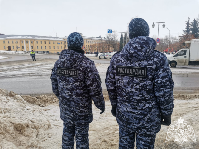 В столице Карелии росгвардейцы обеспечили правопорядок в День защитника Отечества