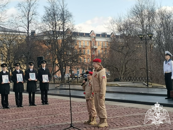 В Карелии руководство Росгвардии приняло участие во Всероссийской акции «Вахта Памяти – 2024»