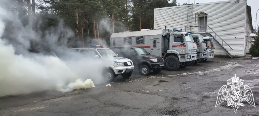 Личный состав территориального управления Росгвардии принял участие в тренировке по ликвидации возгорания