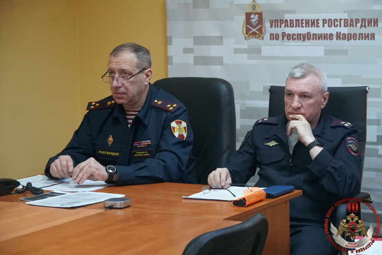 В Карелии руководство территориального управления Росгвардии приняло участие в заседании оперативного штаба Северо-Западного округа